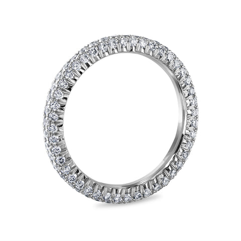 Triple Row Diamond Eternity Band